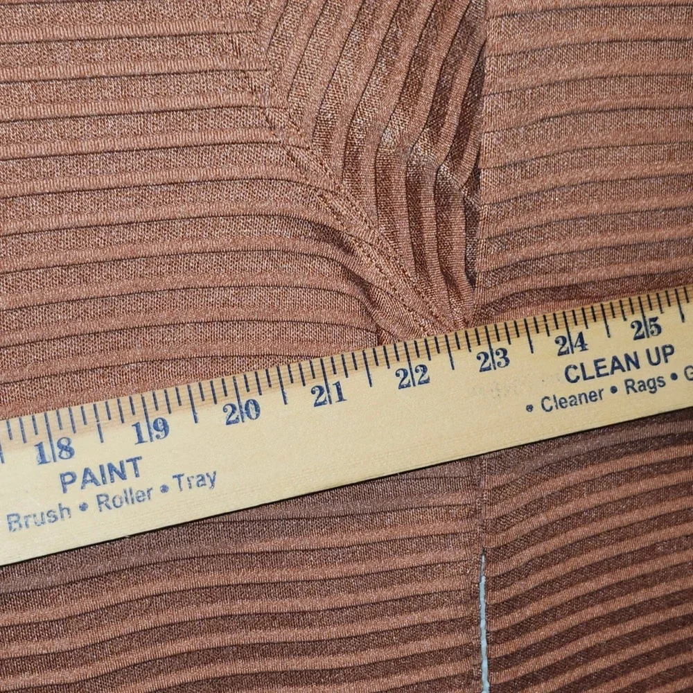 Jhane Barnes Mens XL Silk Blend Ribbed Crewneck‎ Sweater Copper Brown 58122C07